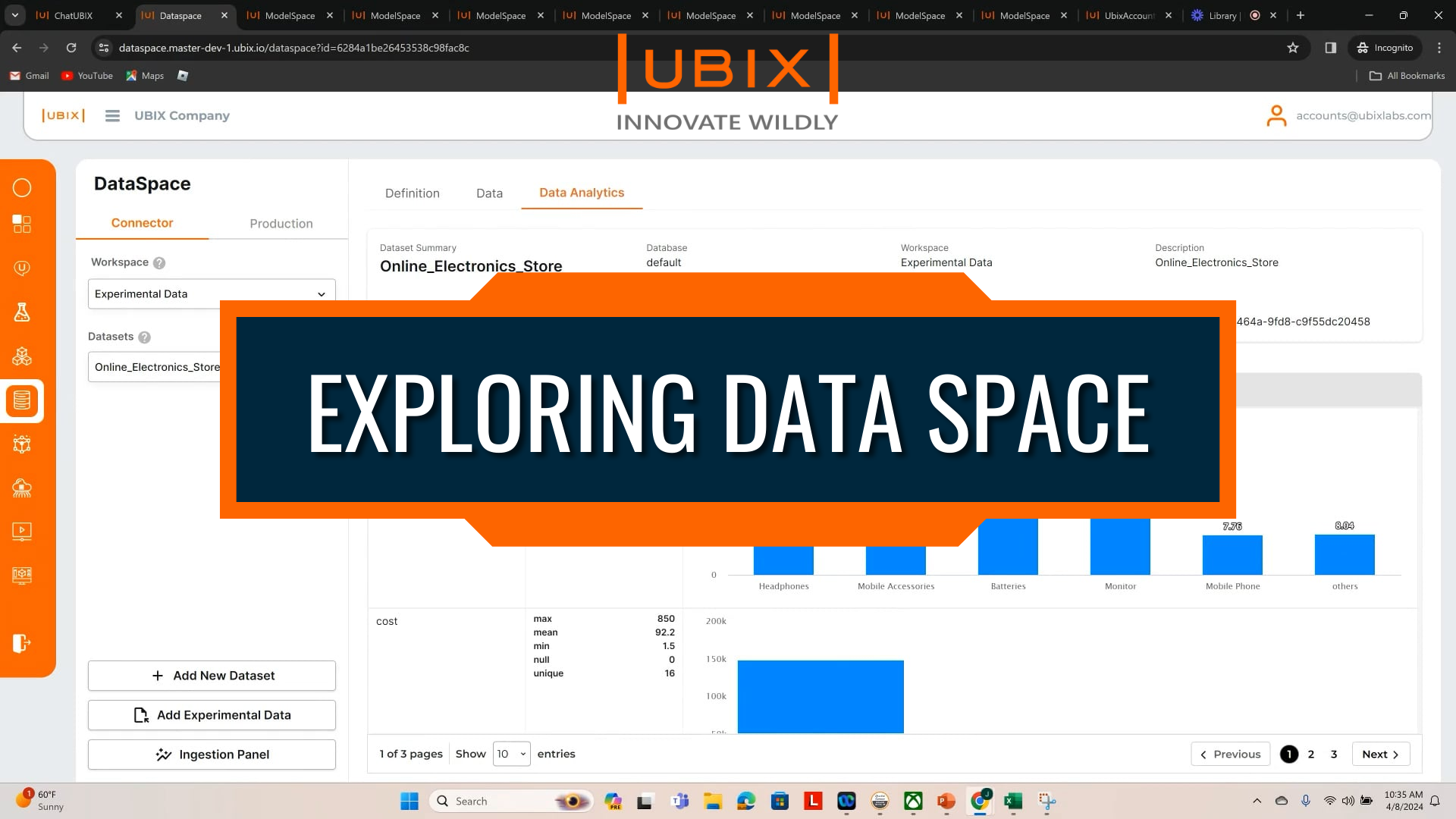 Exploring Data Space